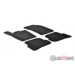 Original Gledring Passform Fußmatten Gummimatten 4 Tlg.+Fixing - Audi A1 2010->11.2018 /3 Türig